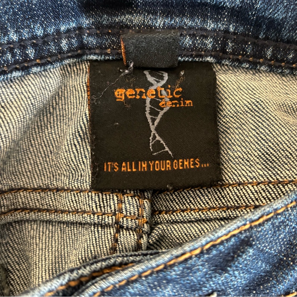 Genetic Denim Dark Blue Distressed Skinny Jeans - Picture 2 of 8